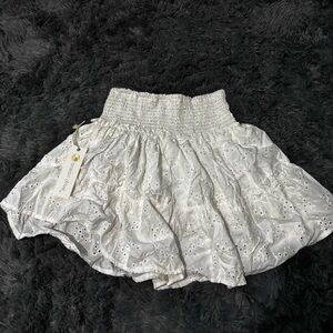 Ocean Drive White Eyelet beach Skirt